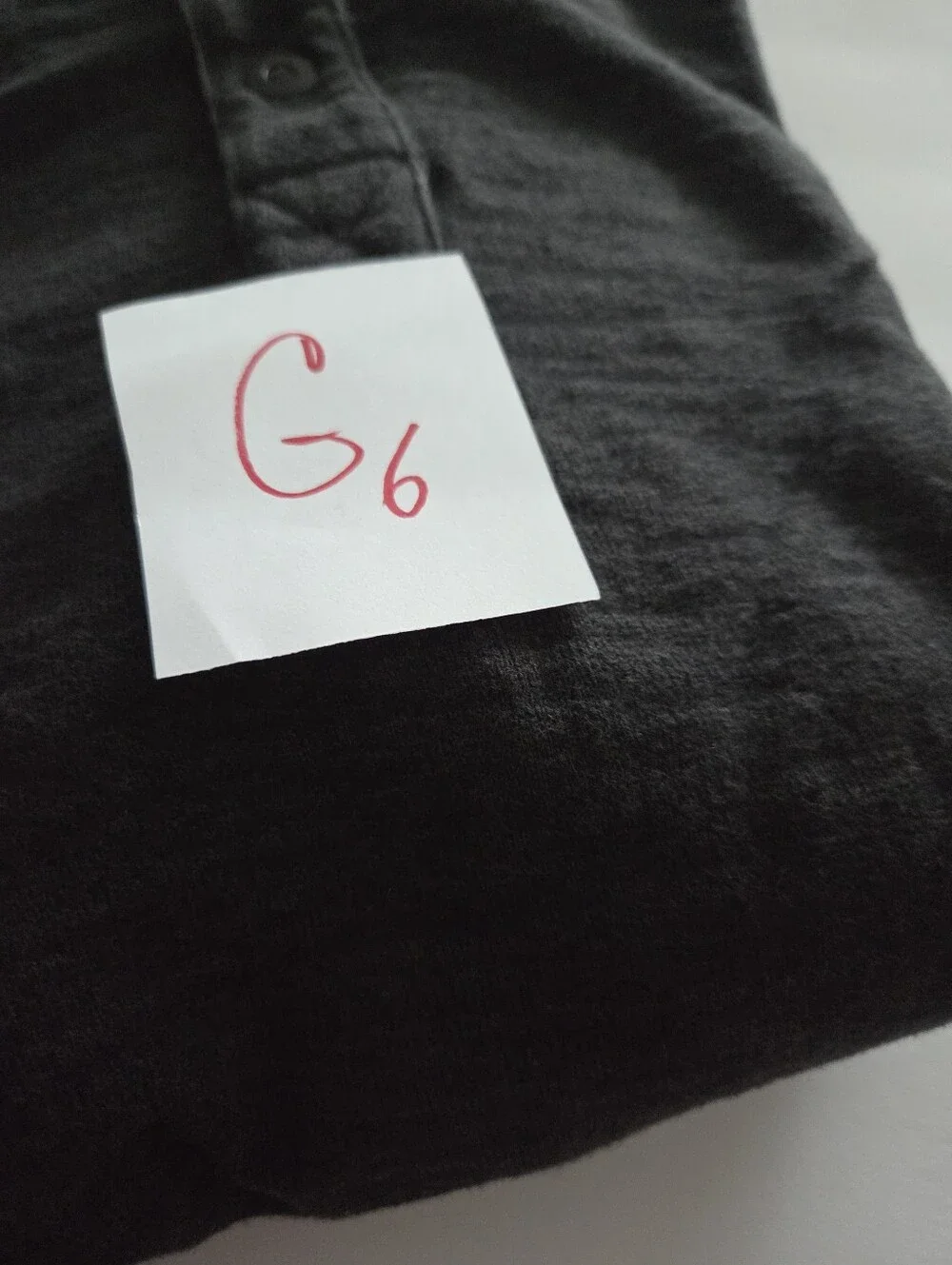 Men's Long Sleeve Henley Termal Shirt - Dark Charcoal Sz.L